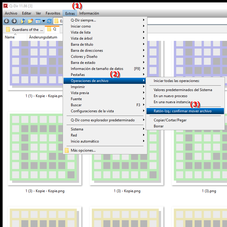 Quieres confirmar el movimiento de archivos con el botón izquierdo del ratón